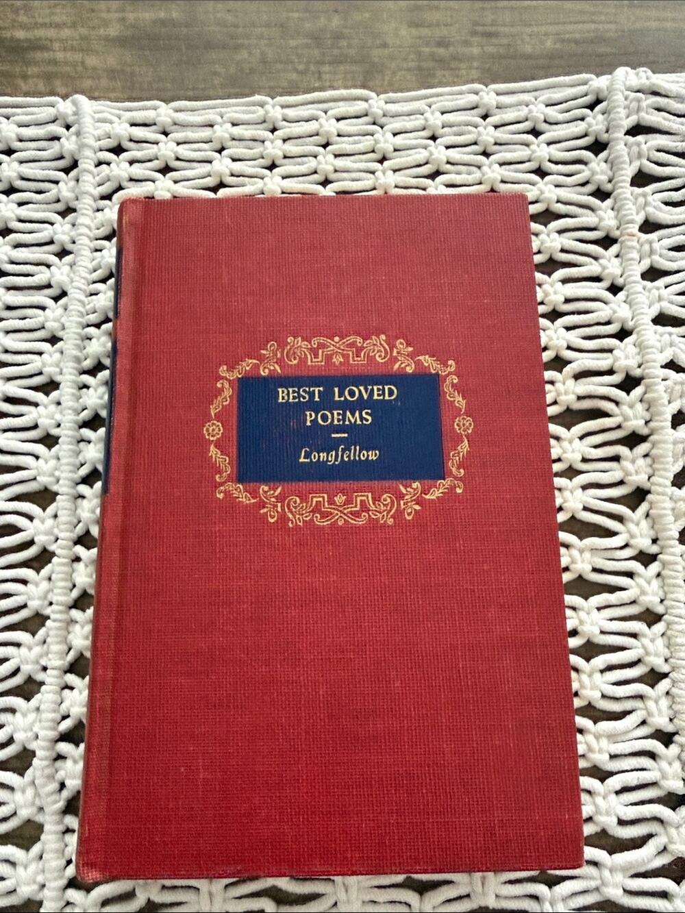 Vintage Longfellow Best Loved Poems World’s Greatest Literature Decorative Book